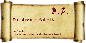 Mutshausz Patrik névjegykártya